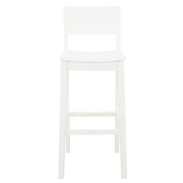 Kirklands Home Bar Stools & Counter Height Stools|Wood Devin Bar Stools, Set of 2 White
