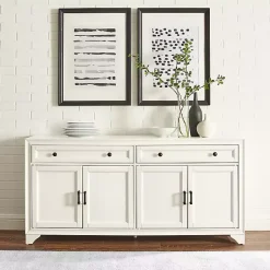 Kirklands Home Cabinets & Sideboards|Wood 4-Door Sideboard Cabinet White