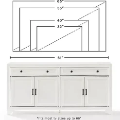 Kirklands Home Cabinets & Sideboards|Wood 4-Door Sideboard Cabinet White