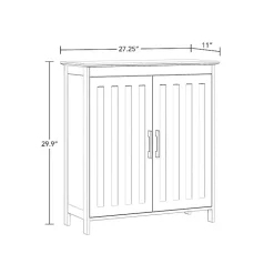 Kirklands Home Bathroom Furniture|Wood 2-Door Storage Cabinet White