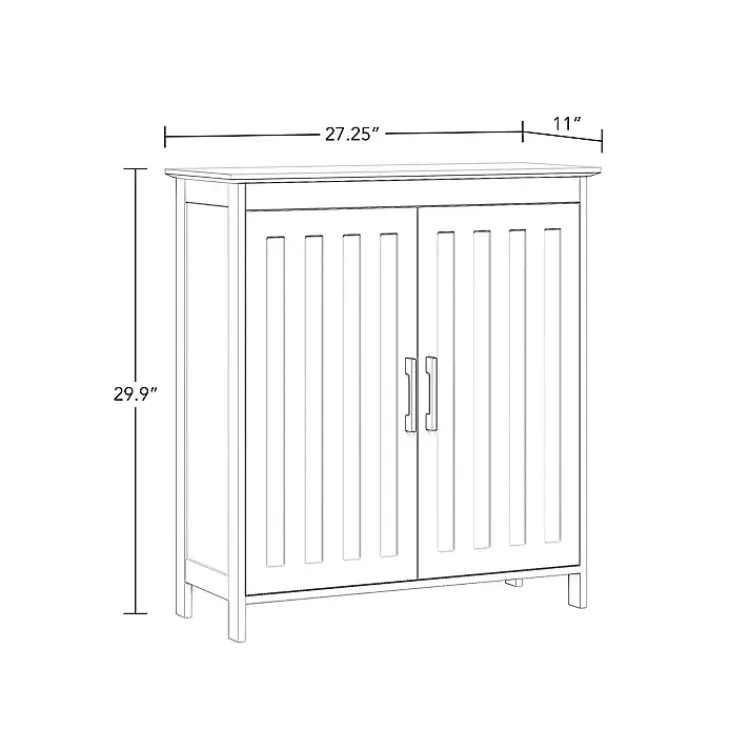 Kirklands Home Bathroom Furniture|Wood 2-Door Storage Cabinet White