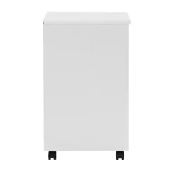 Kirklands Home Office Furniture|Wood 6-Drawer Cary Storage Cart White