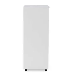 Kirklands Home Office Furniture|Wood 8-Drawer Cary Storage Cart White