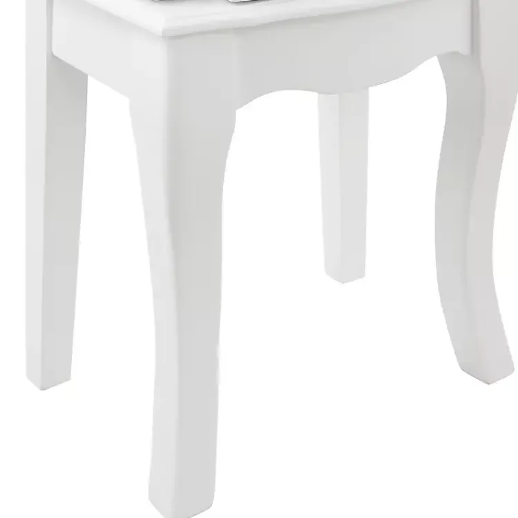 Kirklands Home Dressers & Chests|Wood 4-Drawer Elena Jewelry Armoire White