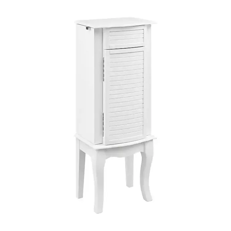 Kirklands Home Dressers & Chests|Wood 4-Drawer Elena Jewelry Armoire White