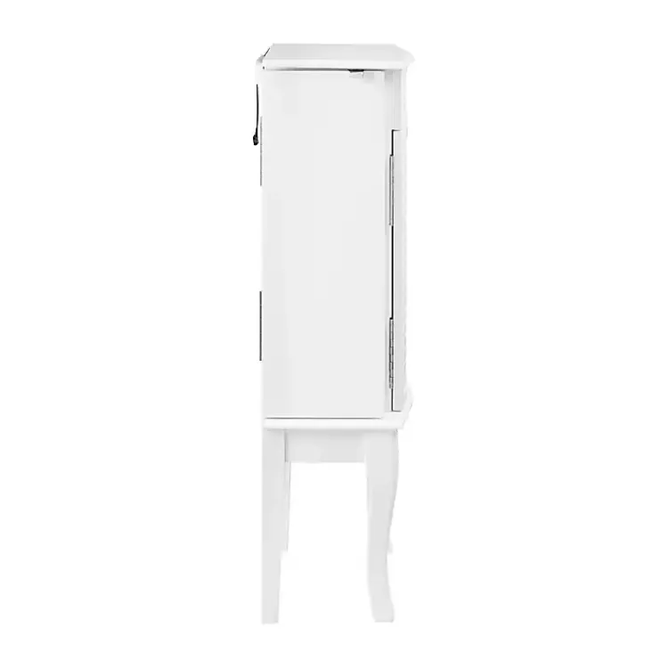 Kirklands Home Dressers & Chests|Wood 4-Drawer Elena Jewelry Armoire White