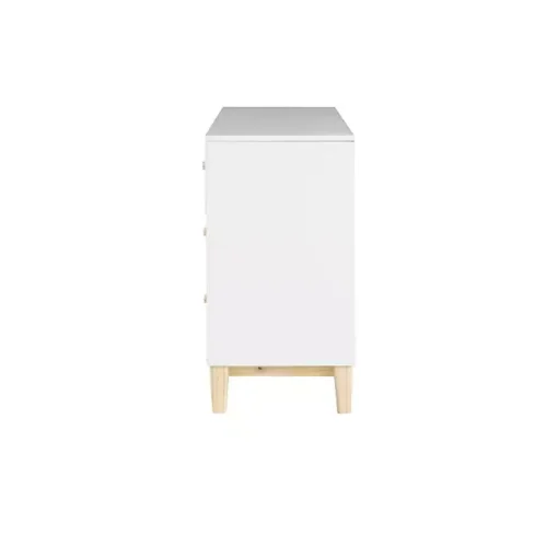 Kirklands Home Dressers & Chests|Wood 6-Drawer Footed Dresser White
