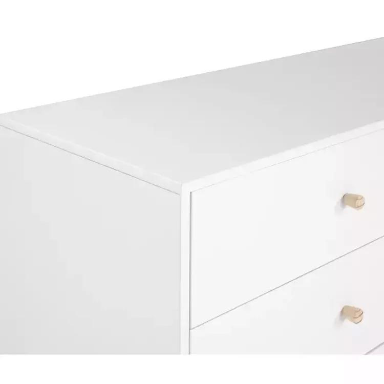 Kirklands Home Dressers & Chests|Wood 6-Drawer Footed Dresser White