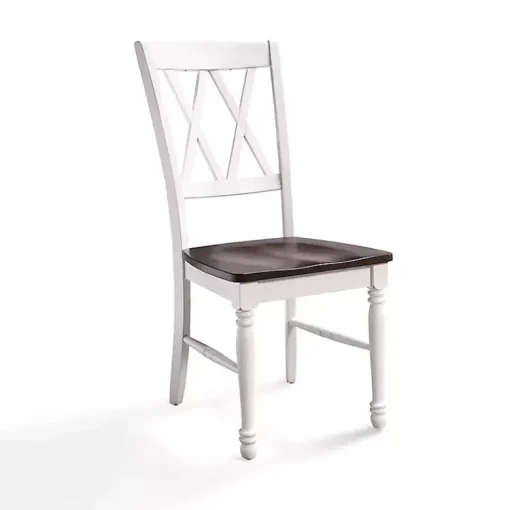 Kirklands Home Dining Chairs|Wood Farmhouse Dining Chairs, Set of 4 White