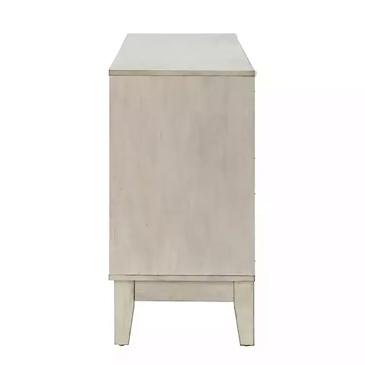 Kirklands Home Cabinets & Sideboards|Wood Geometric 4-Door Cabinet White