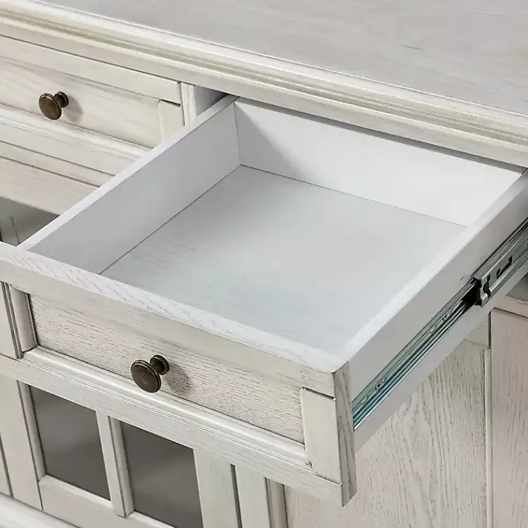 Kirklands Home Cabinets & Sideboards|Wood Glass Door Sideboard Cabinet White