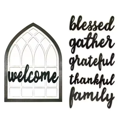 Kirklands Home Wall Quotes & Signs|Wood Interchangeable Arch Wall Plaque White