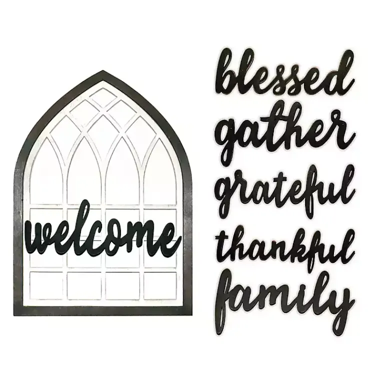 Kirklands Home Wall Quotes & Signs|Wood Interchangeable Arch Wall Plaque White