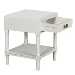 Kirklands Home Accent & End Tables|Wood Layla Accent Table White