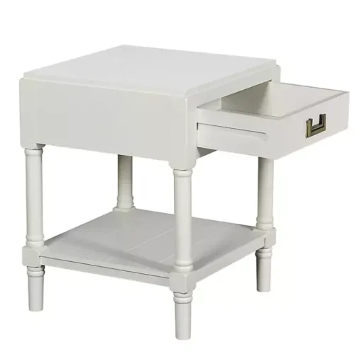 Kirklands Home Accent & End Tables|Wood Layla Accent Table White