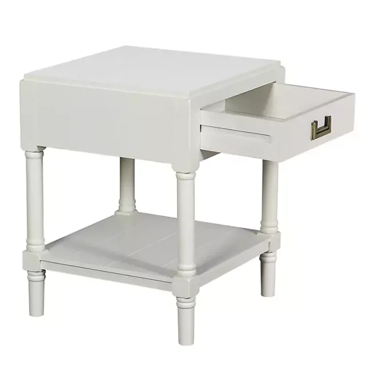 Kirklands Home Accent & End Tables|Wood Layla Accent Table White
