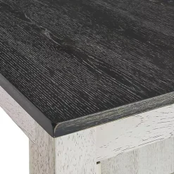 Kirklands Home Kitchen Islands & Bar Carts|White Wood Linen 3-pc. USB Island and Stool Set