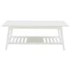 Kirklands Home Coffee Tables|White Wood Midcentury Coffee Table