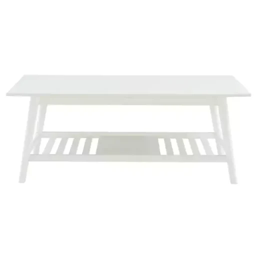 Kirklands Home Coffee Tables|White Wood Midcentury Coffee Table