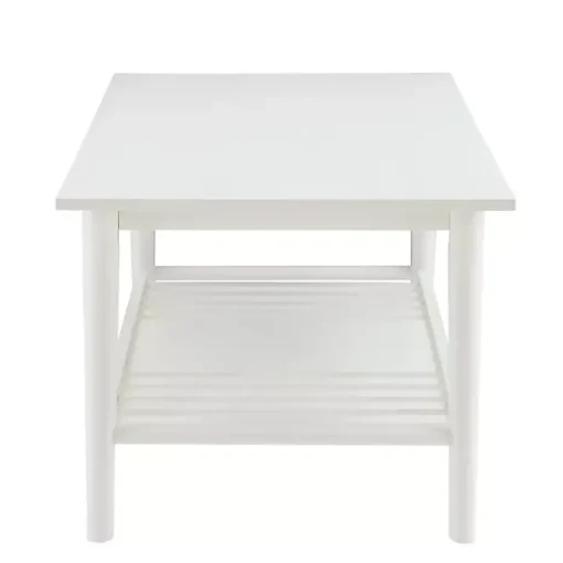 Kirklands Home Coffee Tables|White Wood Midcentury Coffee Table