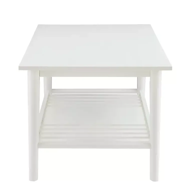 Kirklands Home Coffee Tables|White Wood Midcentury Coffee Table