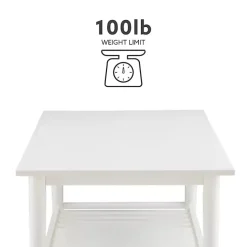 Kirklands Home Coffee Tables|White Wood Midcentury Coffee Table