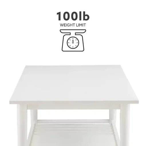 Kirklands Home Coffee Tables|White Wood Midcentury Coffee Table