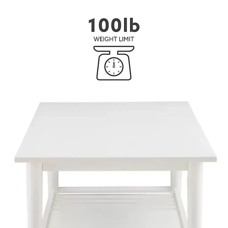 Kirklands Home Coffee Tables|White Wood Midcentury Coffee Table