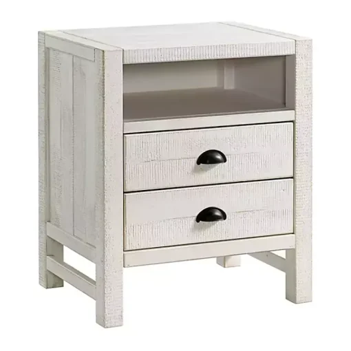 Kirklands Home Nightstands|Wood Open Shelf Nightstand White