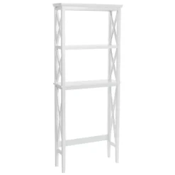 Kirklands Home Bathroom Furniture|Wood Over-Toilet 3-Tier Shelf White