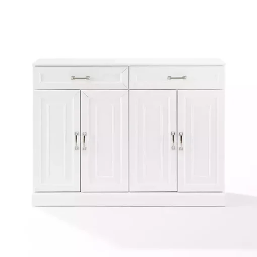 Kirklands Home Cabinets & Sideboards|Wood Panel 4-Door Cabinet White