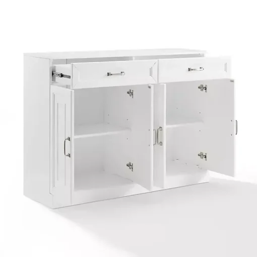 Kirklands Home Cabinets & Sideboards|Wood Panel 4-Door Cabinet White