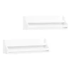 Kirklands Home Shelves|White Wood Rack Wall Bookshelves, Set of 2