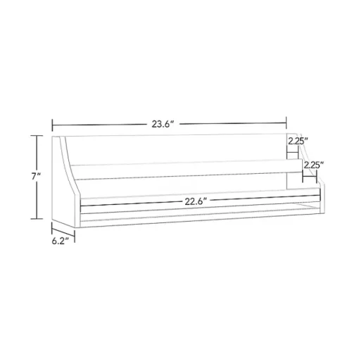 Kirklands Home Shelves|White Wood Rack Wall Bookshelves, Set of 2
