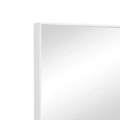 Kirklands Home Framed Mirrors|White Wood Rectangular Wall Mirror, 24x40 in.