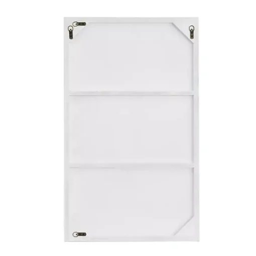 Kirklands Home Framed Mirrors|White Wood Rectangular Wall Mirror, 24x40 in.