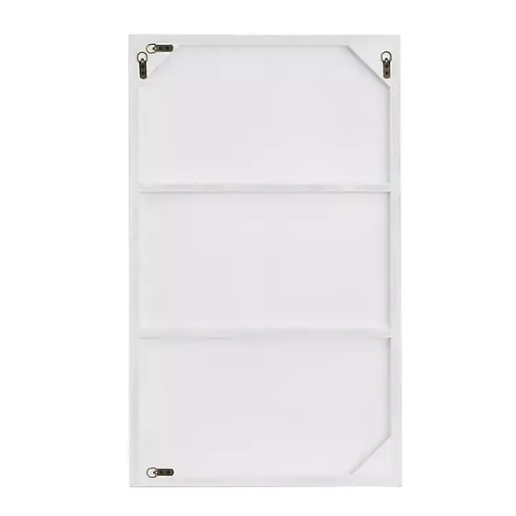 Kirklands Home Framed Mirrors|White Wood Rectangular Wall Mirror, 24x40 in.