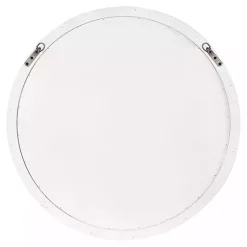 Kirklands Home Decorative Mirrors|Wood Round Mansel Mirror White