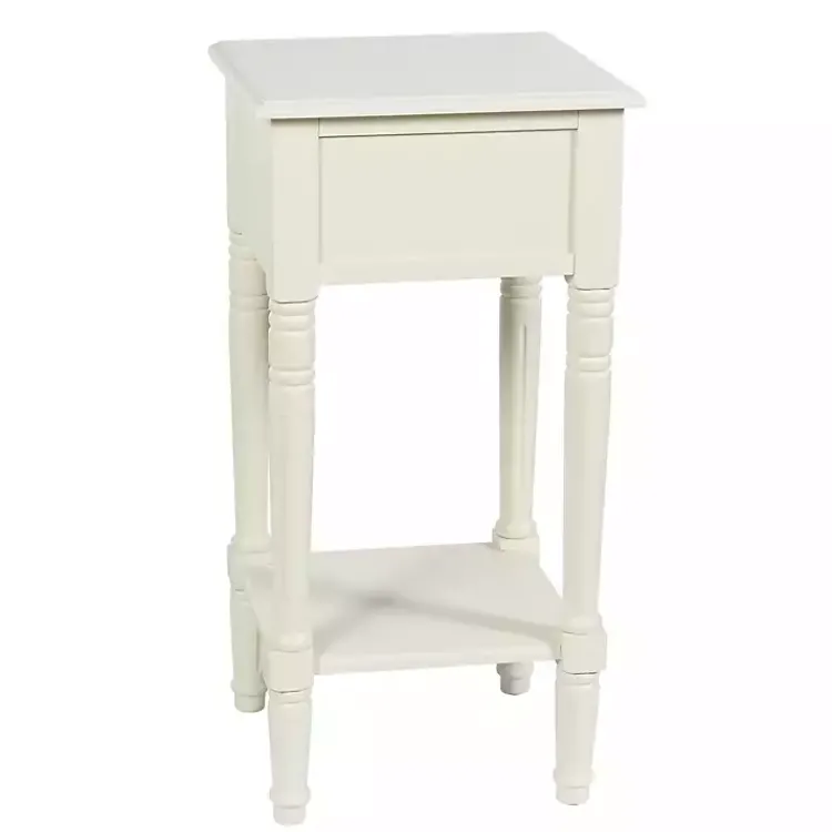 Kirklands Home Accent & End Tables|Wood Square Hampton Accent Table White