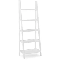 Kirklands Home Bookshelves|Wood 5-Tier Ladder Bookshelf White