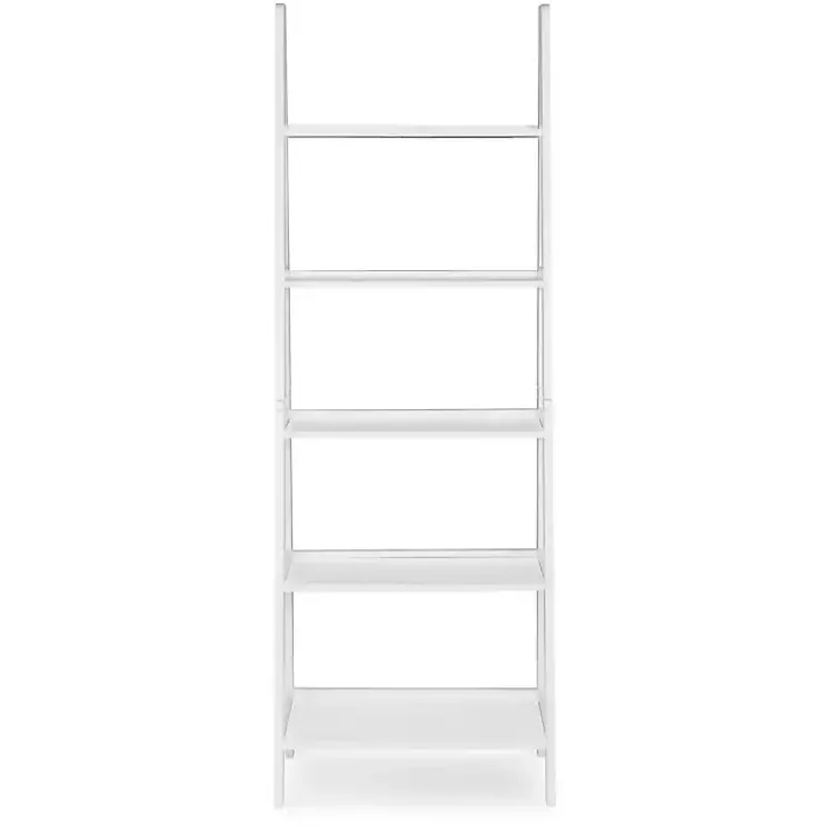 Kirklands Home Bookshelves|Wood 5-Tier Ladder Bookshelf White