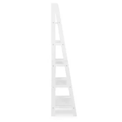 Kirklands Home Bookshelves|Wood 5-Tier Ladder Bookshelf White