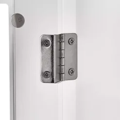 Kirklands Home Bathroom Furniture|Wood Two Pane Glass Doors Corner Cabinet White