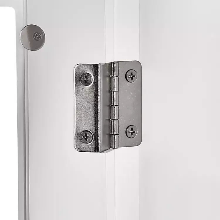 Kirklands Home Bathroom Furniture|Wood Two Pane Glass Doors Corner Cabinet White