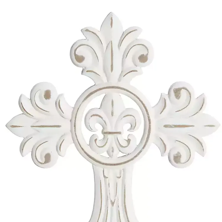Kirklands Home Wall Plaques|Wood Wall Cross Wall Plaques, Set of 3 White