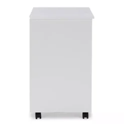 Kirklands Home Office Furniture|Wood Wide 6-Drawer Cary Storage Cart White