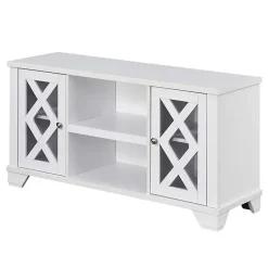 Kirklands Home Tv Stands & Media Consoles|Wood X Doors Media Cabinet White