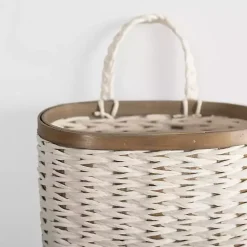 Kirklands Home Wall Storage|Woven Wall Pocket White