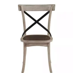 Kirklands Home Dining Chairs|White X-Back Wooden Dining Chairs, Set of 2