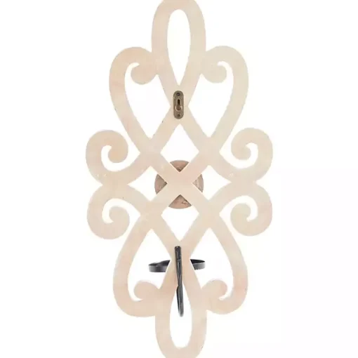 Hot Whitewash Beaded Scroll Sconce Sconces